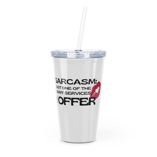 Plastic Tumbler with Straw