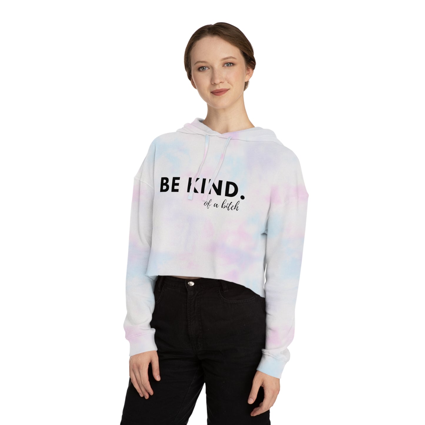 BE KIND - Women’s Cropped Hooded Sweatshirt
