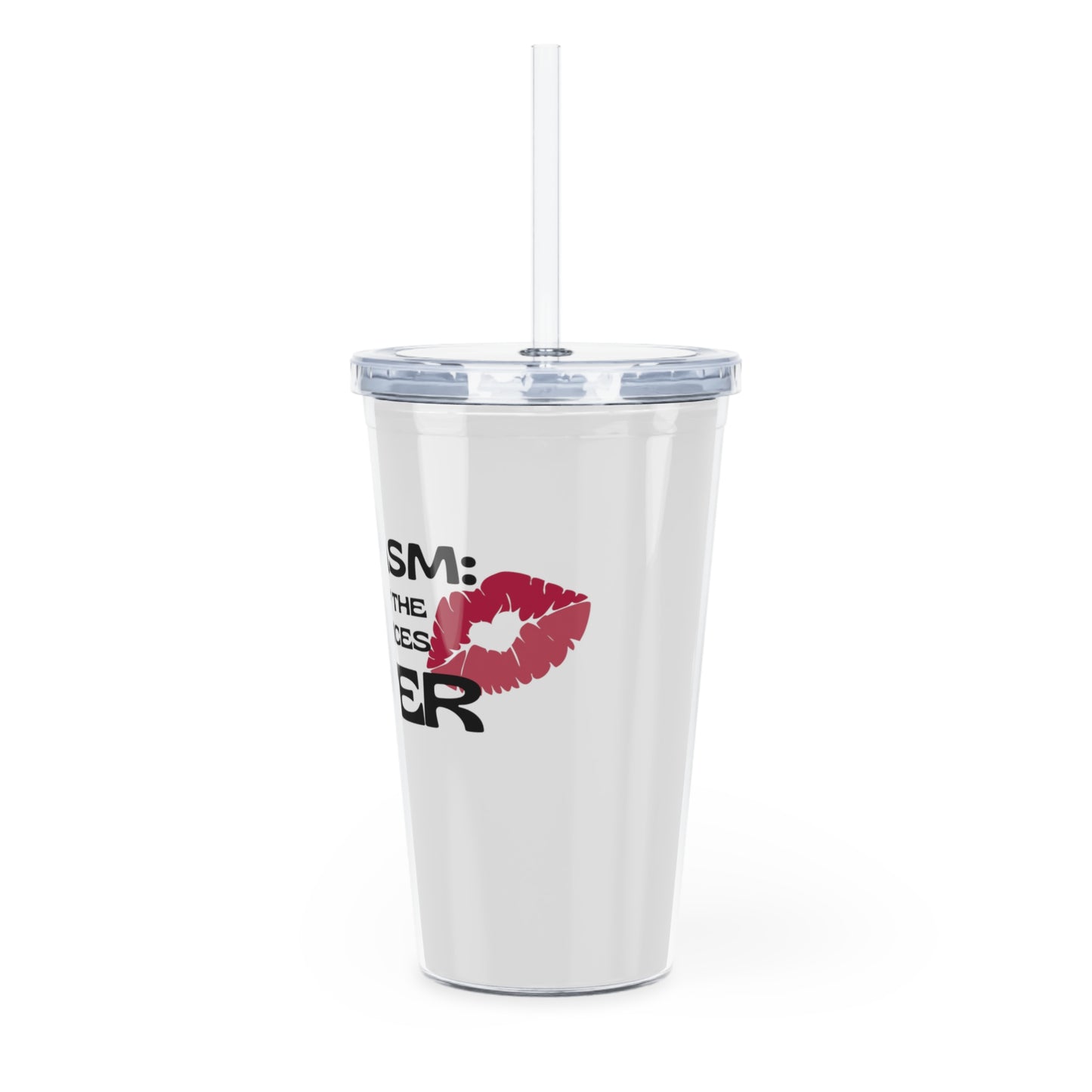 Plastic Tumbler with Straw